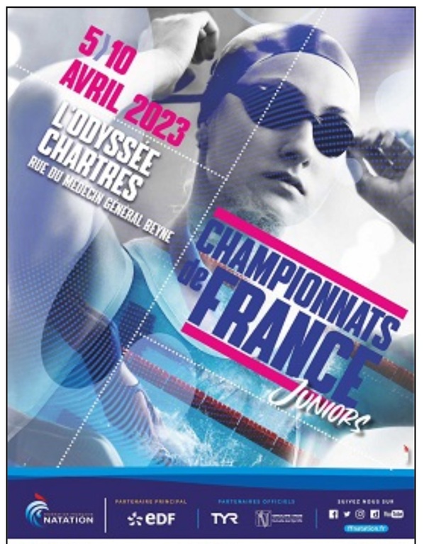 Championnats de FRANCE Juniors - Chartres  du 05 au 10/04/2023
