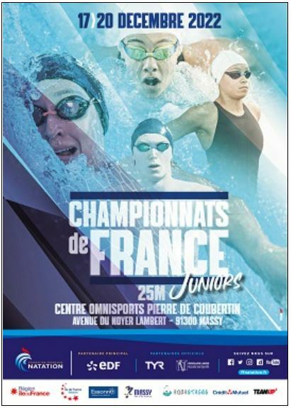 Championnats de France JUNIORS - 25 m - MASSY